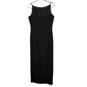 Jones New York Evening Black Midi Dress Size 8